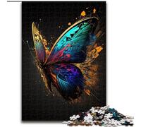 Rompecabezas de 1000 Piezas para Adultos, diseño de Mariposas de Colores en Madera Regalo Divertido y Actividad para el hogar 50x75cm Fiesta de cumpleaños para Hombres y Mujeres