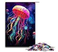 Rompecabezas de 1000 Piezas para Adultos diseño de Medusas salpicadas decoración de Pared antiestrés 75 x 50 cm