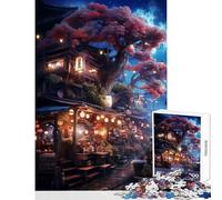 Rompecabezas de 1000 Piezas para Adultos diseño de Mercado japonés de Sakura Juguete artístico para decoración de Pared Obra de Arte Regalo para Juego Educativo colección de Artistas Bellas Artes