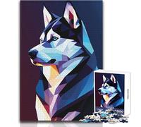 Rompecabezas de 1000 Piezas para Adultos, diseño de mi Perro Husky Siberiano, Juego Educativo, Carrera de Velocidad Manual, Regalo para cumpleaños, tamaño 38x26cm