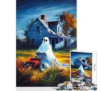 Rompecabezas de 1000 Piezas para Adultos diseño de misión de siega Fantasma Juguete para decoración de Pared Regalo para cumpleaños Juegos educativos Lista de Deseos con Papá Noel tamaño 38x26cm