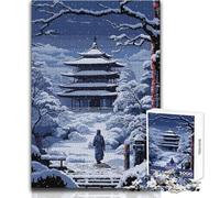 Rompecabezas de 1000 Piezas para Adultos, diseño de monasterio japonés, Pixel Art, Juego desafiante, Juguetes, Regalos para Mujeres, Regalo de cumpleaños, tamaño 50x75cm