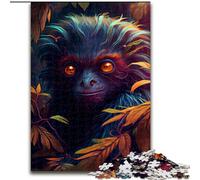 Rompecabezas de 1000 Piezas para Adultos, diseño de Mono Espacial Loco, de Madera Un Regalo Ideal para la Familia 50x75cm Ideal para decoración del hogar, Entrenamiento Mental y Regalos navideños