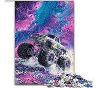 Rompecabezas de 1000 Piezas para Adultos, diseño de Monster Truck, Ideal para cumpleaños, Halloween, Acción de Gracias y Pascua (tamaño 50x75cm)