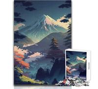 Rompecabezas de 1000 Piezas para Adultos, diseño de montaña Japonesa, para Disfrutar de Momentos de Paz y Tranquilidad, Juguete de Corte de Alta precisión, tamaño 50x75cm