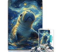 Rompecabezas de 1000 Piezas para Adultos diseño de morsa bajo Las Estrellas Ideal para aliviar el estrés un desafío difícil decoración única para el hogar y Regalos 38x26cm