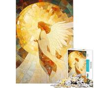 Rompecabezas de 1000 Piezas para Adultos diseño de Mosaico de ángeles Juego Divertido para Adultos análisis y lógica dificultad y desafío (tamaño 38x52cm)