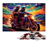 Rompecabezas de 1000 Piezas para Adultos, diseño de Motocicleta galáctica, Ideal para Disfrutar en casa, como Regalo de cumpleaños o de Viaje, 50x75cm/19,68x29,52 Pulgadas.