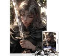 Rompecabezas de 1000 Piezas para Adultos diseño de Mujer guerrera Triste Juguete para decoración de Pared Obra de Arte Regalo Juego práctico Que Mejora el Amor Entre Parejas tamaño 50x75cm