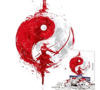 Rompecabezas de 1000 Piezas para Adultos diseño de Mujer guerrera Yin Yang Arte Digital decoración del hogar Juguetes Regalos de Amigo Secreto Juego práctico Entrena tu Cerebro y Tus Manos 50x75cm