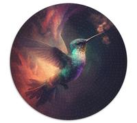 Rompecabezas de 1000 Piezas para Adultos,diseño de Nebulosa de colibrí,Rompecabezas Redondos de 1000 Piezas para Adultos,Rompecabezas y decoración del hogar, Fiestas,
