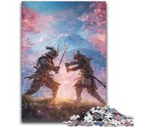 Rompecabezas de 1000 Piezas para Adultos, diseño de Ninja al pie del Monte Fuji, Ideal para aliviar el estrés, Pasar el rato y Decorar el hogar (75x50cm)