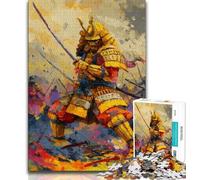 Rompecabezas de 1000 Piezas para Adultos, diseño de Ninja Dorado japonés, Ideal para Actividades Familiares, Decorar la Pared del hogar (tamaño 75x50cm)
