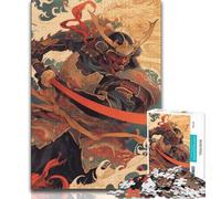 Rompecabezas de 1000 Piezas para Adultos diseño de Ninja japonés Ideal para Adolescentes Ideal para el Desarrollo de la Inteligencia Cerebral Juguetes adictivos para la decoración del hogar 26x38cm
