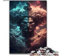 Rompecabezas de 1000 Piezas para Adultos, diseño de Nubes gemelas, Rompecabezas de Géminis, desafiante Rompecabezas para armar, Juego Interactivo Familiar (tamaño 50x75cm)