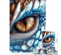 Rompecabezas de 1000 Piezas para Adultos diseño de Ojo de Reptil Juguete de Primer Plano decoración de Pared Regalo de cumpleaños Juegos relajantes Interesante reducción del estrés tamaño 38x52cm