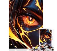 Rompecabezas de 1000 Piezas para Adultos diseño de Ojos ardientes Primer Plano Juguetes antiestrés Regalo de cumpleaños Juego de ingenio Mejora el Amor Entre Parejas tamaño 50x75cm