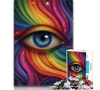 Rompecabezas de 1000 Piezas para Adultos, diseño de Ojos psicodélicos, Adolescentes, Juegos educativos, decoración del hogar, colección de Artistas, Bellas Artes, 50x75cm