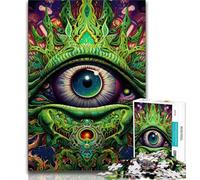 Rompecabezas de 1000 Piezas para Adultos, diseño de Ojos psicodélicos, Juego desafiante, Juguetes, decoración de Pared, cumpleaños y Navidad (38x26cm)