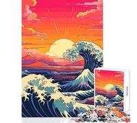 Rompecabezas de 1000 Piezas para Adultos diseño de Olas Gigantes Juguete Educativo japonés Regalo Divertido Juegos educativos colección de Artistas Bellas Artes tamaño 50x75cm