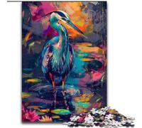 Rompecabezas de 1000 Piezas para Adultos, diseño de orquídeas y garzas de Colores Fabricado en cartón Ideal para Adolescentes, Juego Interactivo Familiar, Regalo de desafío 1000 Piezas(26x38cm)