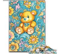 Rompecabezas de 1000 Piezas para Adultos, diseño de Osito de Peluche, de cartulina, Ideal para cumpleaños, Halloween, Acción de Gracias y Pascua, tamaño 38x26cm