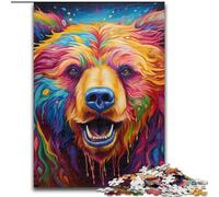 Rompecabezas de 1000 Piezas para Adultos, diseño de Oso (50x75cm), Ideal para el Cerebro y para Relajarse en la adolescencia.
