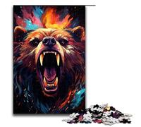 Rompecabezas de 1000 Piezas para Adultos diseño de Oso de Colores violentos para niños de Madera Juguete Educativo Intelectual descompresor 75 x 50 cm