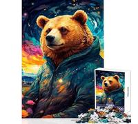 Rompecabezas de 1000 Piezas para Adultos diseño de Oso en el Campo Ideal para decoración del hogar Regalos de cumpleaños Juegos relajantes descompresión Intelectual tamaño 38x52cm