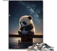 Rompecabezas de 1000 Piezas para Adultos, diseño de Oso Panda y Galaxia, de Madera Desarrolla la coordinación Ojo-Mano, cumpleaños 1000 Piezas(50x75cm)