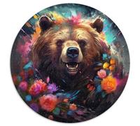 Rompecabezas de 1000 Piezas para Adultos, diseño de Oso Pardo, Ideal como Obra de Arte, decoración, Juguete de Inteligencia para Juegos Familiares en Interiores 67,5 x 67,5 cm