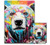 Rompecabezas de 1000 Piezas para Adultos, diseño de Oso Polar, Ideal para Actividades en casa, Regalo de cumpleaños y Viajes, 26x38cm/10,23x14,96 Pulgadas.