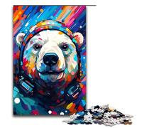 Rompecabezas de 1000 Piezas para Adultos diseño de Oso Polar Robot de Splatters Un montón de Ideas de Regalo de Juguetes educativos intelectuales descompresores de Colores Gruesos de 75 x 50 cm
