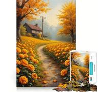 Rompecabezas de 1000 Piezas para Adultos,diseño de otoño,Granja,Sendero,Juego de precisión,Juego de concentración,Regalo,diversión,Navidad,decoración artística (50x75cm)
