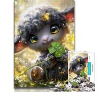 Rompecabezas de 1000 Piezas para Adultos diseño de ovejas de fantasía para Adolescentes Ideal para el Desarrollo Cerebral Juguetes adictivos para la decoración del hogar 38x26cm