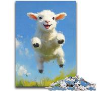 Rompecabezas de 1000 Piezas para Adultos, diseño de ovejas Felices, 1000 Piezas, Divertido para el hogar, Ideal para días lluviosos, Regalo de cumpleaños (50x75cm)