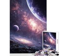 Rompecabezas de 1000 Piezas para Adultos diseño de Paisaje cósmico con Planetas y Galaxia Juego Educativo para Pasar el Tiempo en casa Ideal para decoración del hogar (38x26cm)