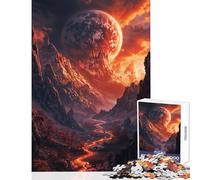 Rompecabezas de 1000 Piezas para Adultos diseño de Paisaje de fantasía con Planeta y río Juguete para decoración de Pared Regalo de cumpleaños Juego práctico Que Mejora el Amor Entre Parejas 38x26cm