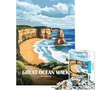 Rompecabezas de 1000 Piezas para Adultos diseño de Paisaje de Great Ocean Walk Australia Ideal para Juegos educativos desafíos y Juegos de ingenio Regalo de cumpleaños (tamaño 50x75cm)