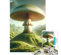 Rompecabezas de 1000 Piezas para Adultos diseño de Paisaje de Setas fantásticas Ideal para Juegos educativos desafíos Juguetes prácticos Alivio del estrés y Regalos Divertidos (tamaño 38x26cm)