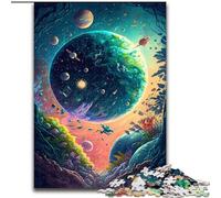 Rompecabezas de 1000 Piezas para Adultos, diseño de Paisaje Espacial de Madera, Ideal para Decorar o Regalar en cumpleaños, 50x75cm Un Rompecabezas desafiante y Relajante para Adolescentes
