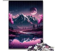 Rompecabezas de 1000 Piezas para Adultos, diseño de Paisaje japonés de neón Fabricado en cartón cumpleaños, festividades y decoración del hogar 1000 Piezas(26x38cm)