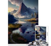 Rompecabezas de 1000 Piezas para Adultos diseño de Paisaje Natural Juguete para decoración de Pared Regalo de Amigo Secreto Juegos relajantes con Piezas de Formas aleatorias Totalmente entrelazadas