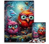 Rompecabezas de 1000 Piezas para Adultos, diseño de pájaro de Colores, de Madera, Ideal para Parejas, Navidad, Año Nuevo y San Valentín, 50x75cm/19,68x29,52 Pulgadas.