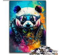 Rompecabezas de 1000 Piezas para Adultos, diseño de Panda Colorido de Madera Un Regalo Ideal para la diversión Familiar de 50x75cm para Vacaciones, cumpleaños y Noches de Juegos en Familia
