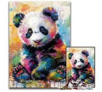 Rompecabezas de 1000 Piezas para Adultos, diseño de Panda, de Madera, Ideal para viajeros y Parejas, Juguete desafiante de 50x75cm/19,68x29,52 Pulgadas.