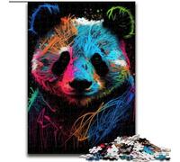 Rompecabezas de 1000 Piezas para Adultos,diseño de Panda,Estilo Pop Art,de Madera Ideal para diversión Familiar,relajación y Regalos navideños 50x75cm Ideal para Adolescentes y Familia