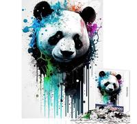 Rompecabezas de 1000 Piezas para Adultos diseño de Panda I Juguete para decoración de Pared Obra de Arte Regalo Juego práctico Que Mejora el Amor Entre Parejas tamaño 38x26cm