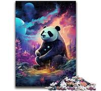 Rompecabezas de 1000 Piezas para Adultos, diseño de Panda, Ideal para Pasar el rato, para aliviar el estrés y la interacción Entre Padres e Hijos (75x50cm)