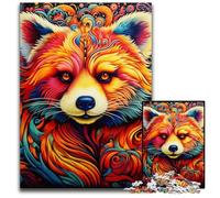 Rompecabezas de 1000 Piezas para Adultos, diseño de Panda Rojo, de cartón, Ideal como Juego de desafío Mental para Adolescentes y familias, 26x38cm/10,23x14,96 Pulgadas.